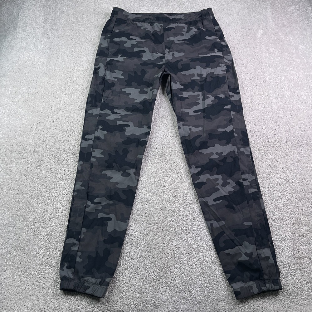 Eddie Bauer Pants Women 8 Tall Gray Camo Camouflage Travex Hiking Joggers